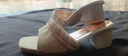 Fancy Block Heel Slipper